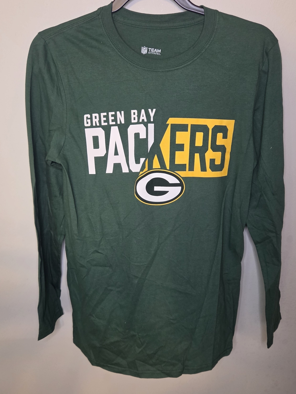 Green Bay Packers Men's Long-Sleeve Crewneck T-Shirt Size SMALL